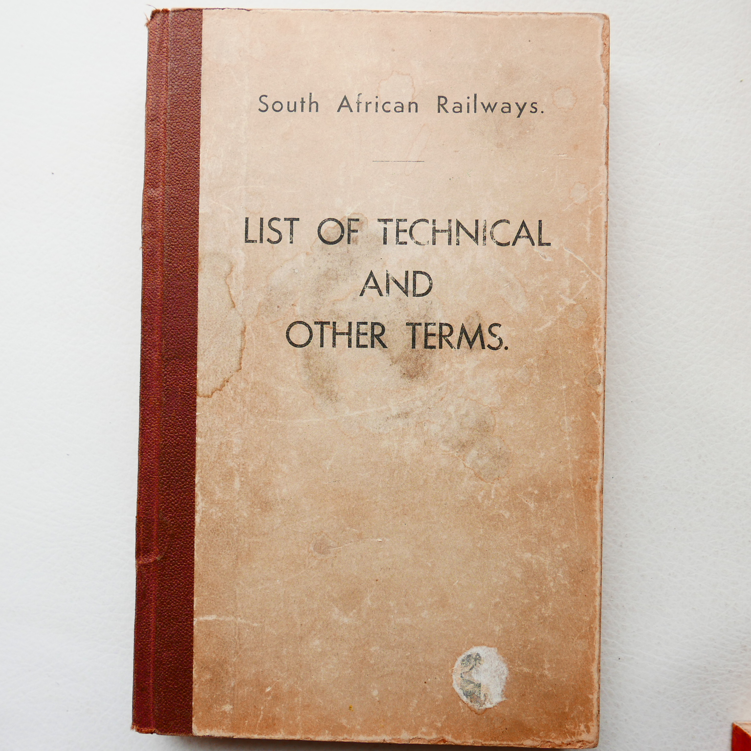 South African Railways - List of Technical and Other Terms