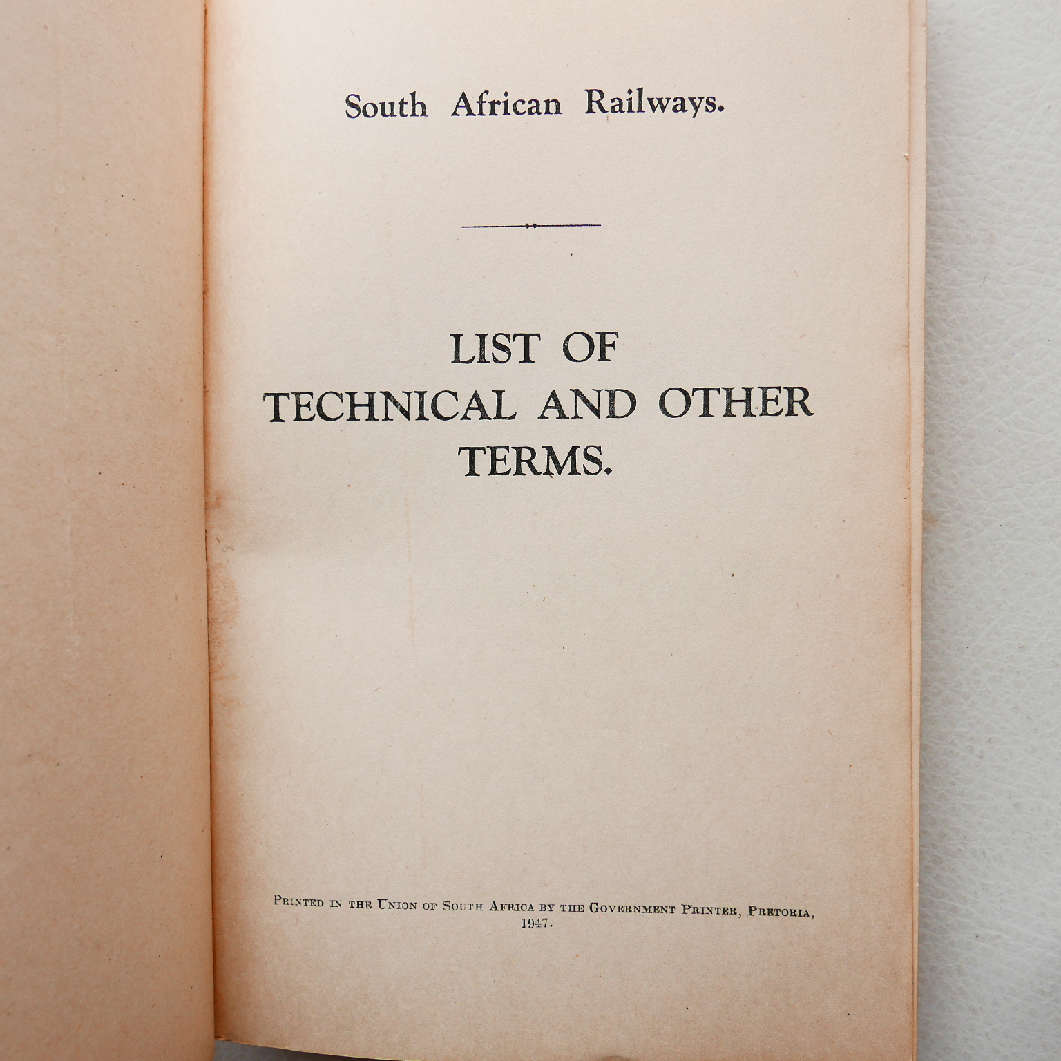 South African Railways - List of Technical and Other Terms - Image 2